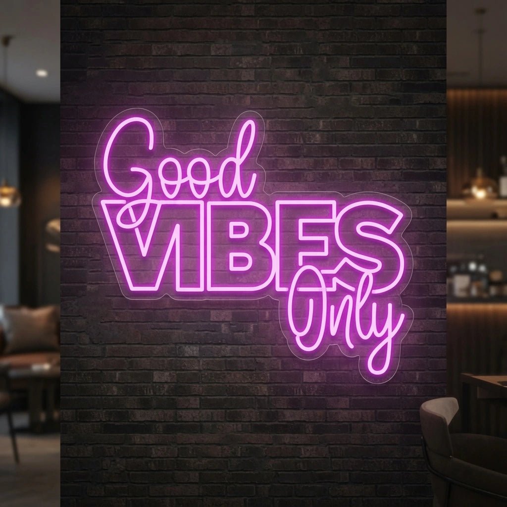 Good Vibes Only Coffee Bar Wall Art LED Neon Sign - Shineneon