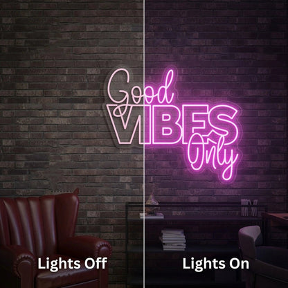 Good Vibes Only Coffee Bar Wall Art LED Neon Sign - Shineneon