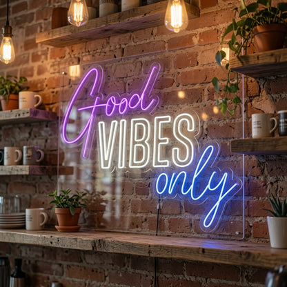 Good Vibes Only Coffee Shop Wall Decor LED Neon Sign - 02 High-Converting Product Image