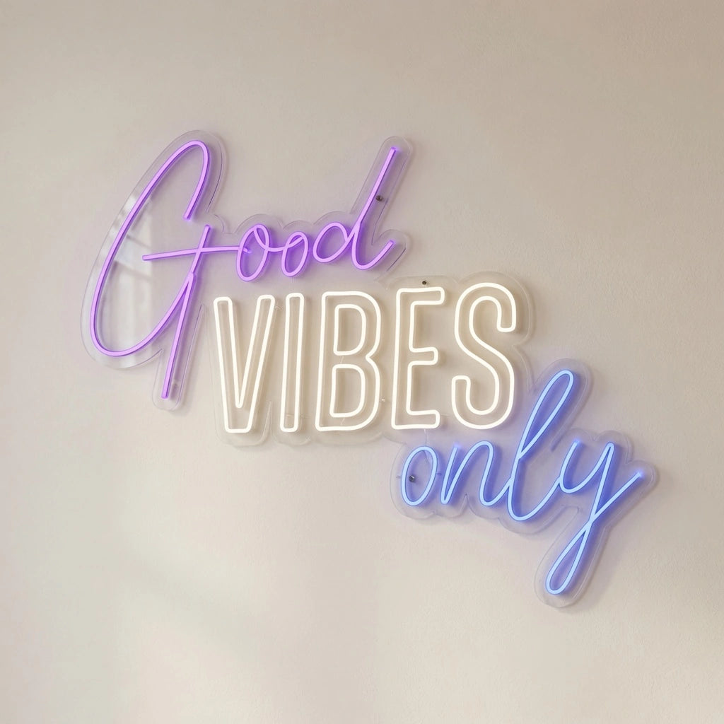 Good Vibes Only Coffee Shop Wall Decor LED Neon Sign - 04 Size Image