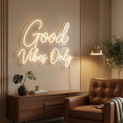 Good Vibes Only Commercial Wall Art LED Neon Sign - 02 High-Converting Product Image
