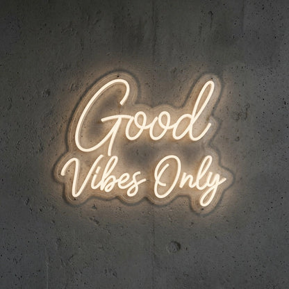 Good Vibes Only Commercial Wall Art LED Neon Sign - 04 Size Image