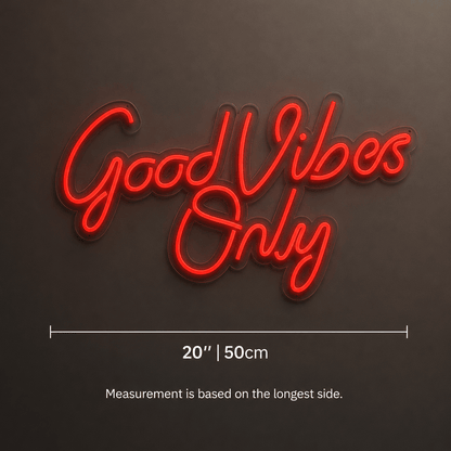 Good Vibes Only Cutout LED Neon Sign - Shineneon