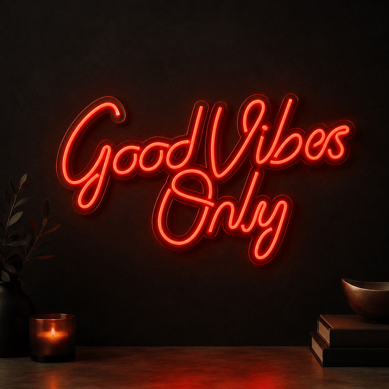 Good Vibes Only Cutout LED Neon Sign - Shineneon