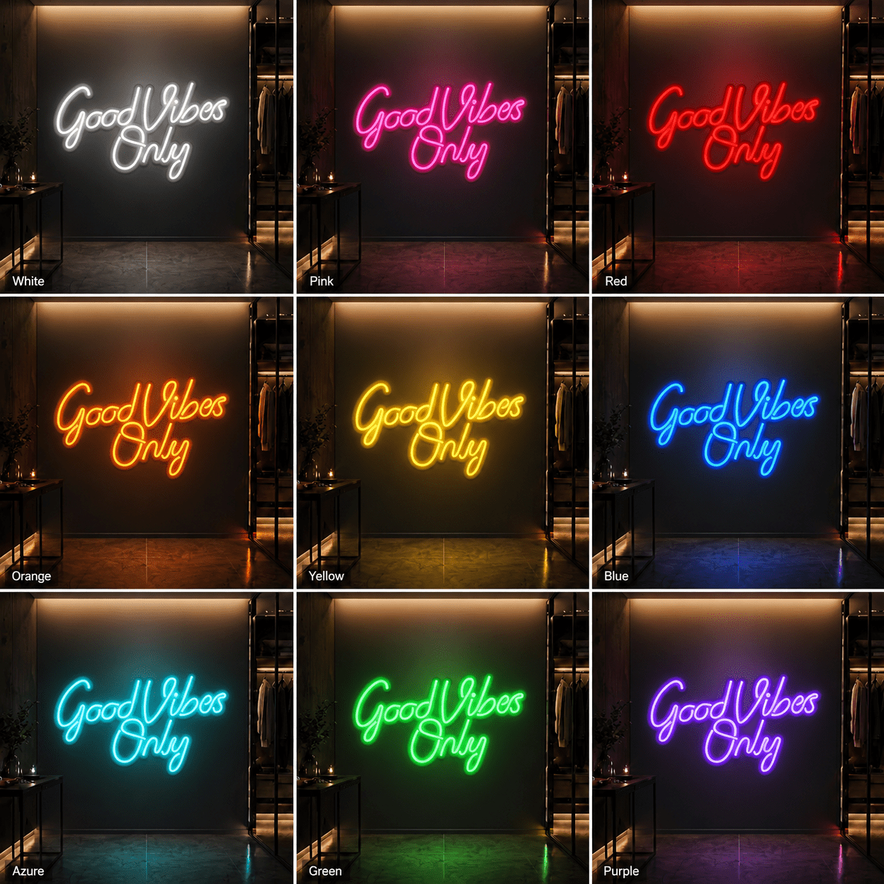 Good Vibes Only Cutout LED Neon Sign - Shineneon