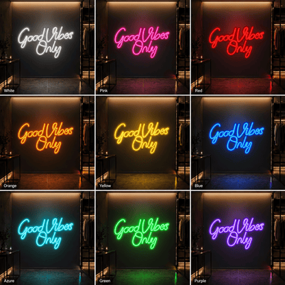 Good Vibes Only Cutout LED Neon Sign - Shineneon