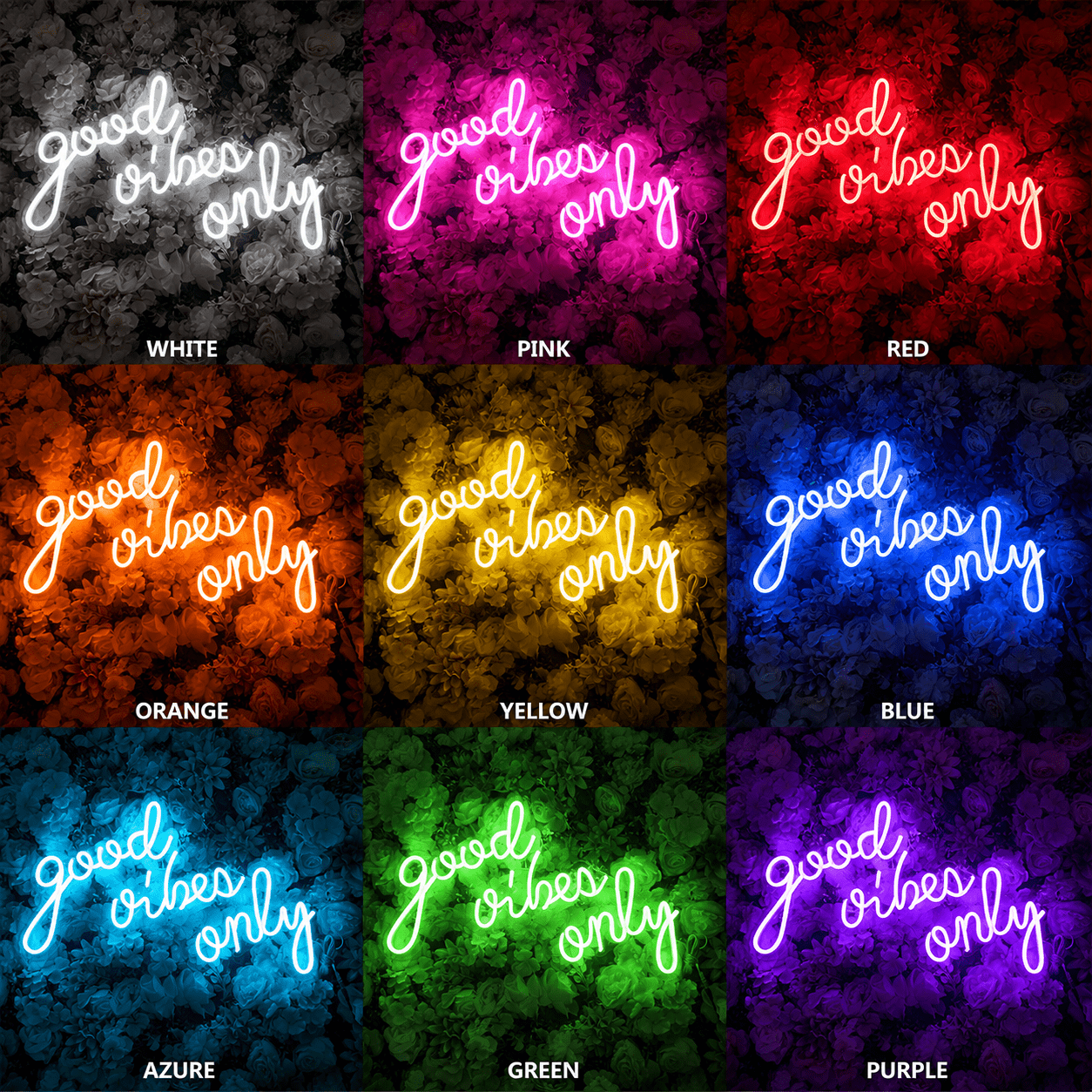 Good Vibes Only Dorm Room Decor LED Neon Sign - Shineneon