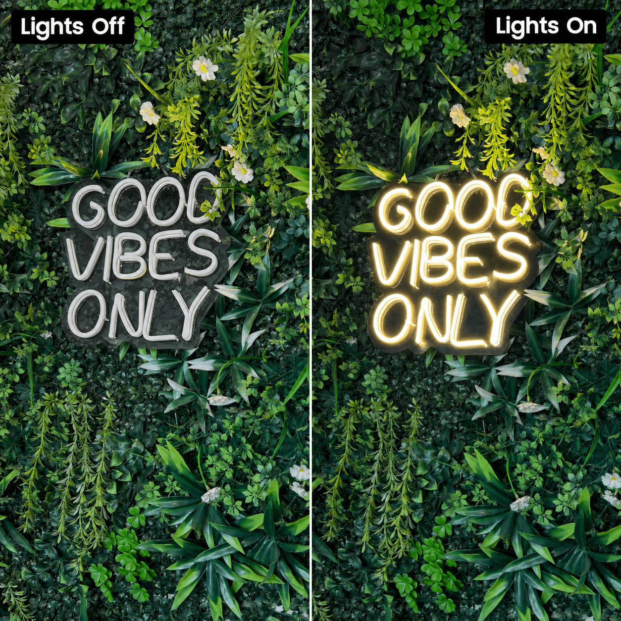 Good Vibes Only Handwritten Decor Sign LED Neon Sign - Shineneon