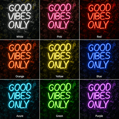 Good Vibes Only Handwritten Decor Sign LED Neon Sign - Shineneon