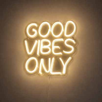 Good Vibes Only Handwritten Decor Sign LED Neon Sign - Shineneon