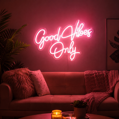 Good Vibes Only Home Decor LED Neon Sign - 03 Real Lifestyle Scene