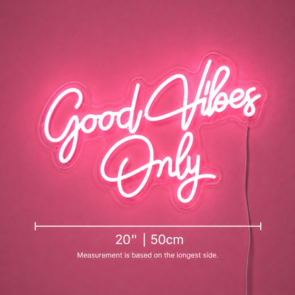 Good Vibes Only Home Decor LED Neon Sign - 04 Size Image