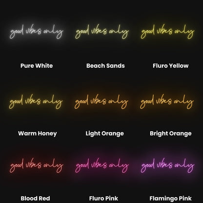 Good Vibes Only Led Neon Sign | Shineneon