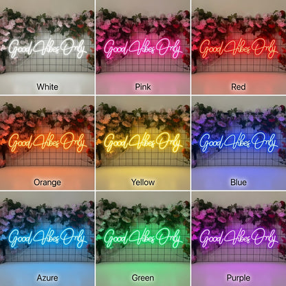Good Vibes Only LED Neon Sign Bedroom Decor - 05 Color Grid