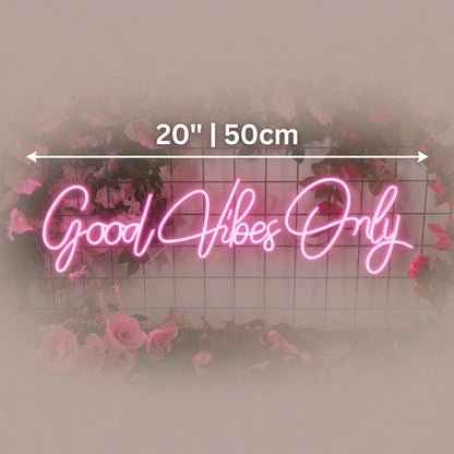 Good Vibes Only LED Neon Sign Bedroom Decor Wall Neon Sign - 04 Size Image
