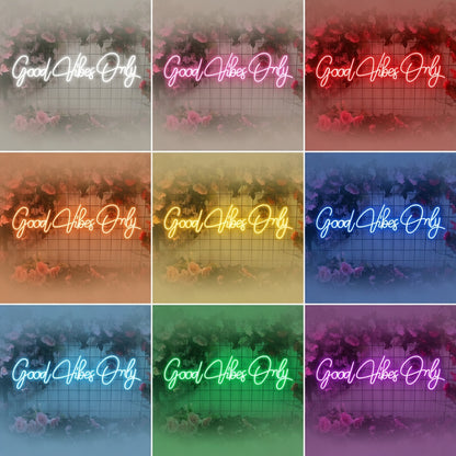 Good Vibes Only LED Neon Sign Bedroom Decor Wall Neon Sign - 05 Color Grid