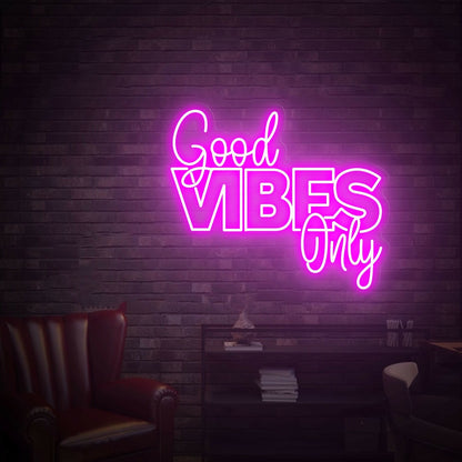 Good Vibes Only Led Neon Sign For Bars | Shineneon