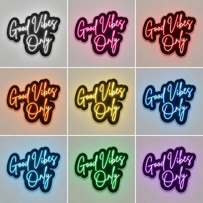 Good Vibes Only LED Neon Sign Home Decor - 05 Color Grid