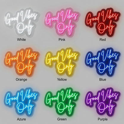 Good Vibes Only LED Neon Sign Home Decor Wall Neon Sign - 05 Color Grid