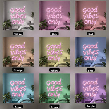 Good Vibes Only LED Neon Sign Home Wall Art Wall Decor - 05 Color Grid