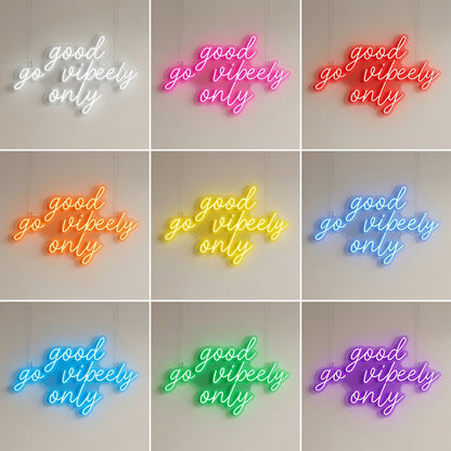 Good Vibes Only LED Neon Sign Home Wall Art Wall Neon Sign - 05 Color Grid