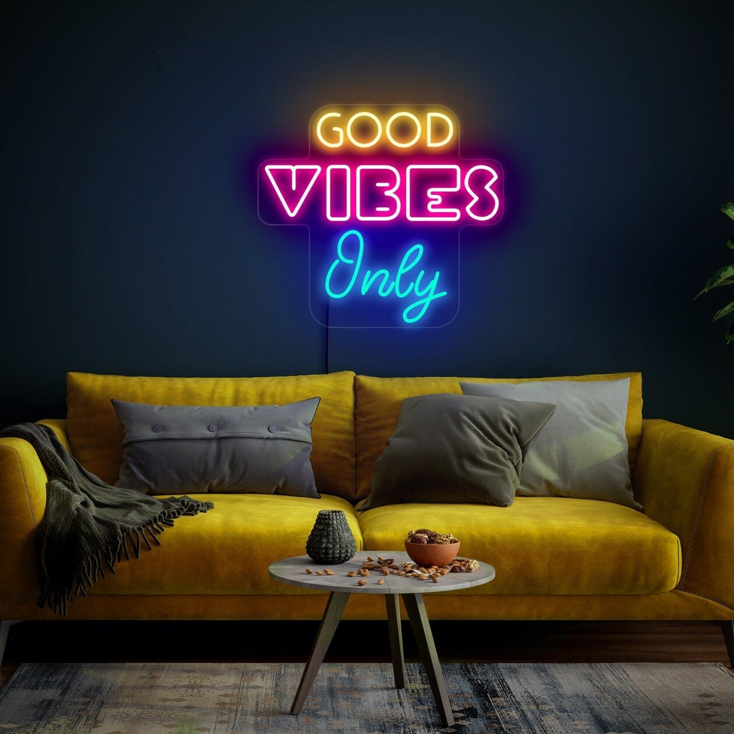 Good Vibes Only Led Neon Sign Ideal For Home Decor Office - Shineneon