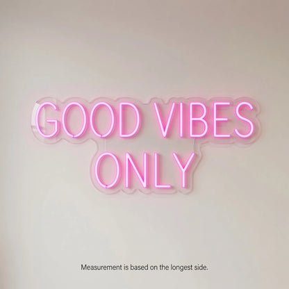 Good Vibes Only LED Neon Sign Living Room Decor Wall Decor - 04 Size Image