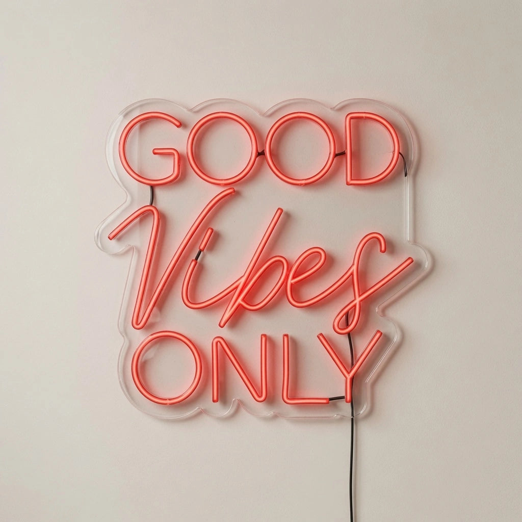 Good Vibes Only LED Neon Sign Wall Art Wall Decor - 04 Size Image