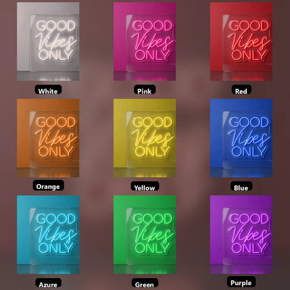 Good Vibes Only LED Neon Sign Wall Art Wall Decor - 05 Color Grid