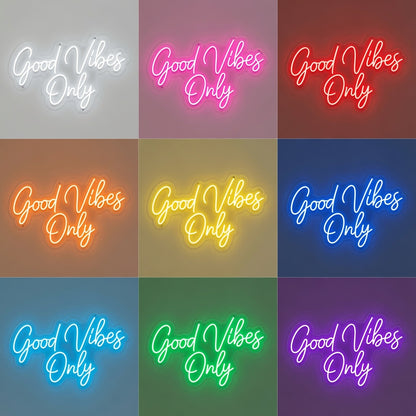 Good Vibes Only LED Neon Sign Wall Art Wall Neon Sign - 05 Color Grid