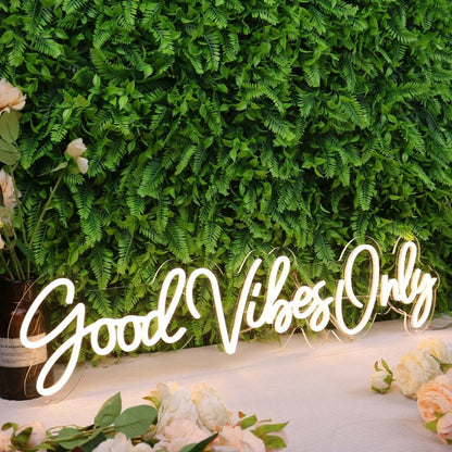 Good Vibes Only Led Yellow Led Neon Sign | Shineneon