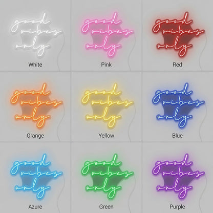 Good Vibes Only Minimal Wall Decor LED Neon Sign - Shineneon