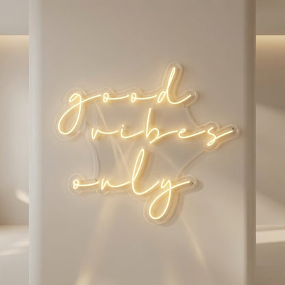 Good Vibes Only Minimal Wall Decor LED Neon Sign - Shineneon