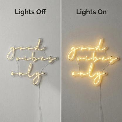 Good Vibes Only Minimal Wall Decor LED Neon Sign - Shineneon