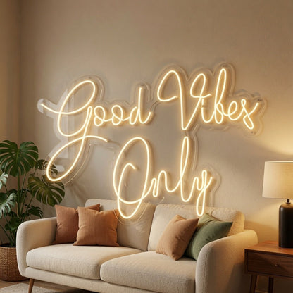 Good Vibes Only Mounted LED Neon Sign - Shineneon