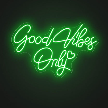 Good Vibes Only Pink Blue Led Neon Sign For Bedroom Cafe Decor | Shineneon