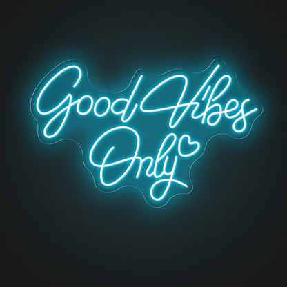 Good Vibes Only Pink Blue Led Neon Sign For Bedroom Cafe Decor | Shineneon