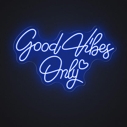 Good Vibes Only Pink Blue Led Neon Sign For Bedroom Cafe Decor | Shineneon