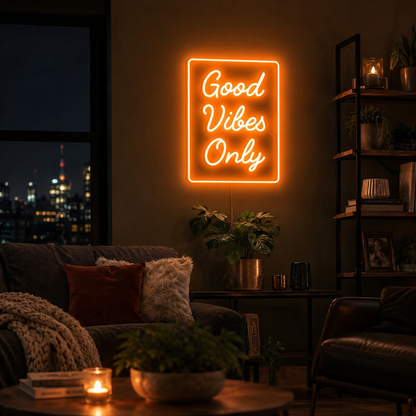 Good Vibes Only Room Decor LED Neon Sign - 03 Real Lifestyle Scene
