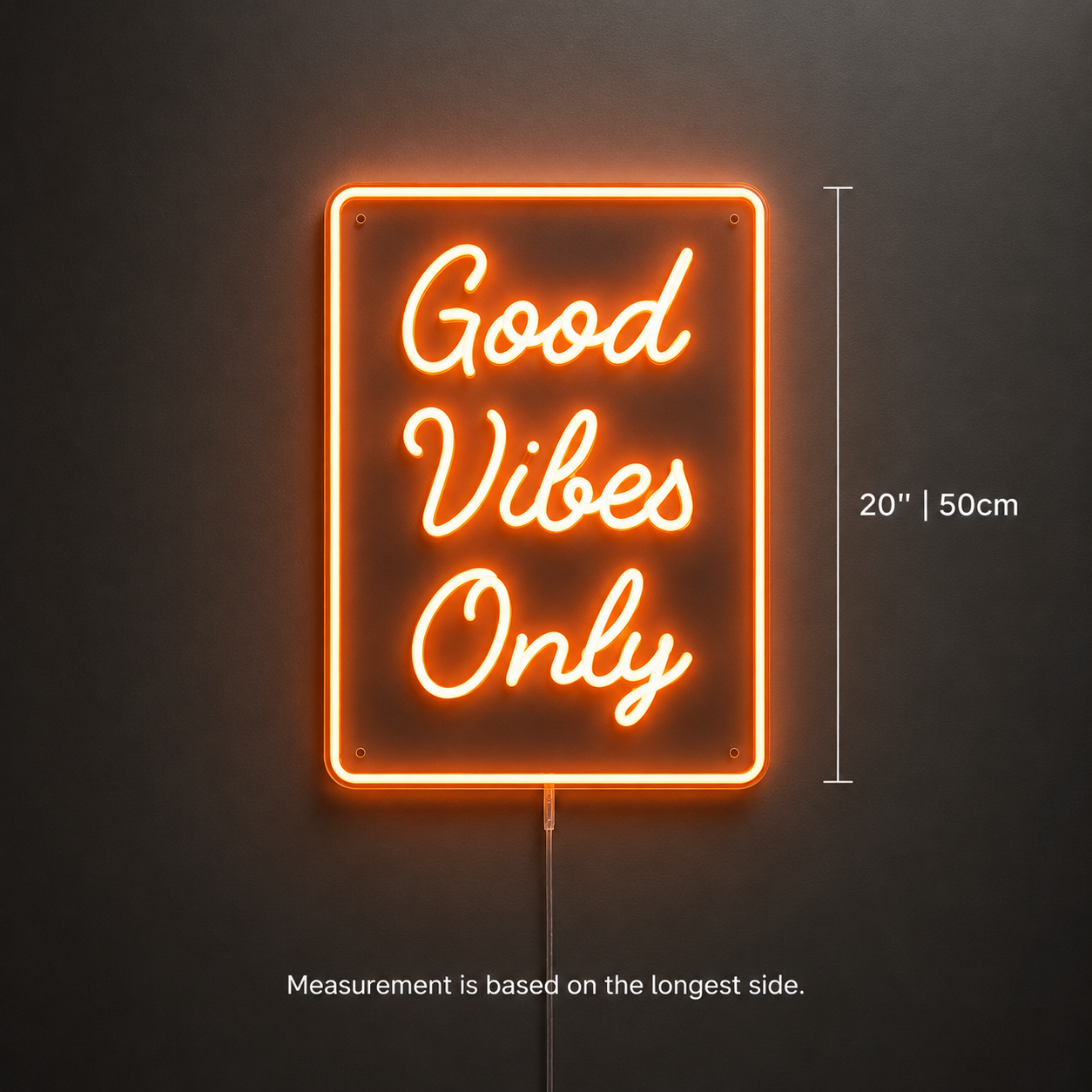 Good Vibes Only Room Decor LED Neon Sign - 04 Size Image