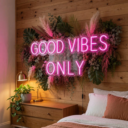 Good Vibes Only Room Decor LED Neon Sign Wall Neon Sign - 03 Real Lifestyle Scene