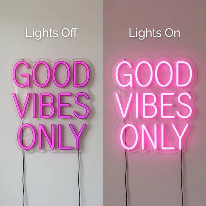 Good Vibes Only Room Decor LED Neon Sign Wall Neon Sign - Shineneon