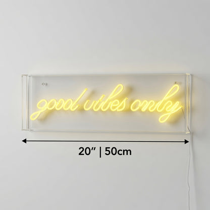 Good Vibes Only Room Wall Decor LED Neon Sign - 04 Size Image