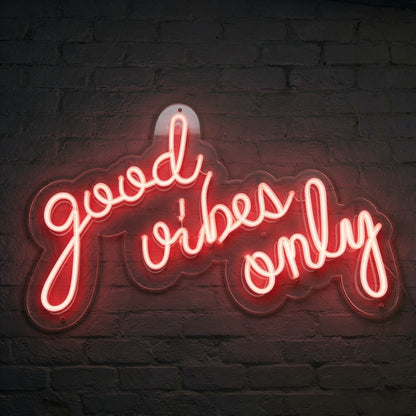 Good Vibes Only Script LED Neon Sign - 01 Original Product Image