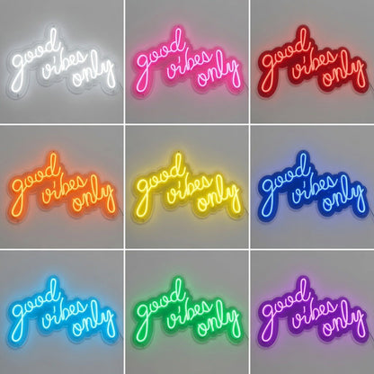 Good Vibes Only Script LED Neon Sign - Shineneon