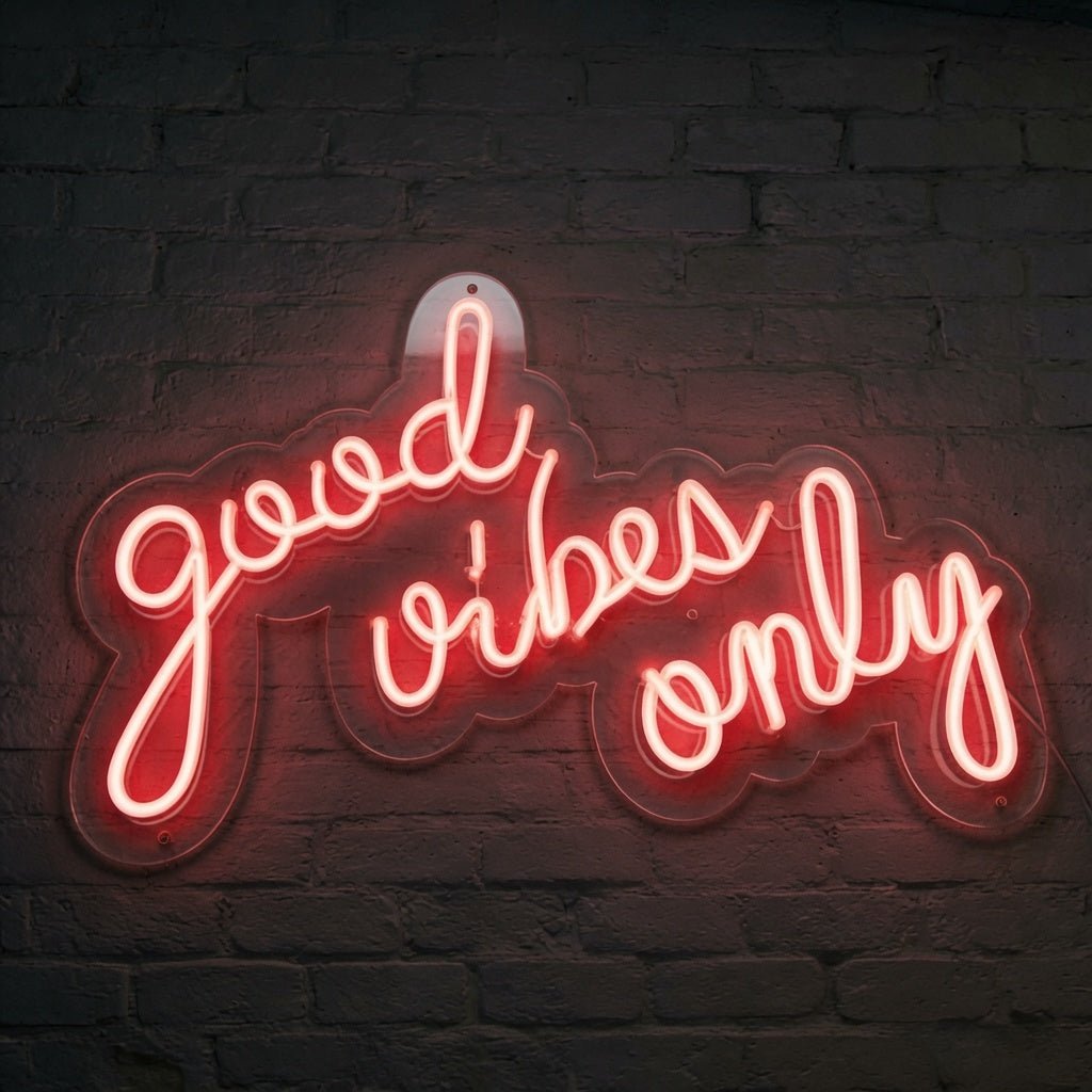 Good Vibes Only Script LED Neon Sign - Shineneon