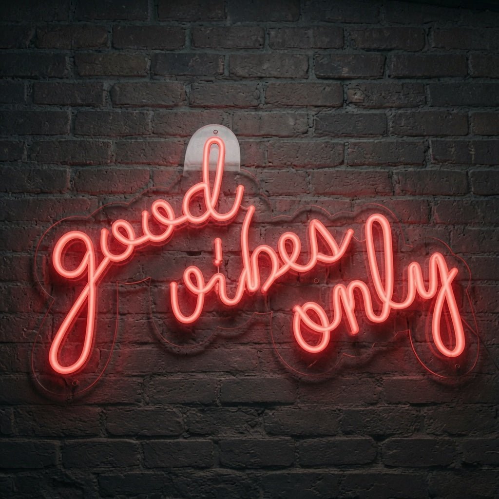 Good Vibes Only Script LED Neon Sign - Shineneon