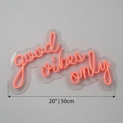 Good Vibes Only Script LED Neon Sign - Shineneon