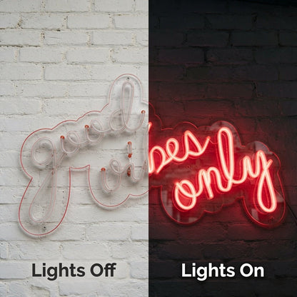Good Vibes Only Script LED Neon Sign - Shineneon