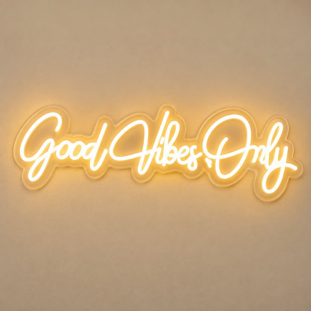 Good Vibes Only Script LED Neon Sign Garage Neon Sign - Shineneon